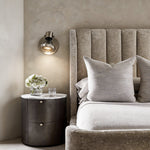 Aurelle Industrial Wall Sconce in Silver Die-Cast Aluminum