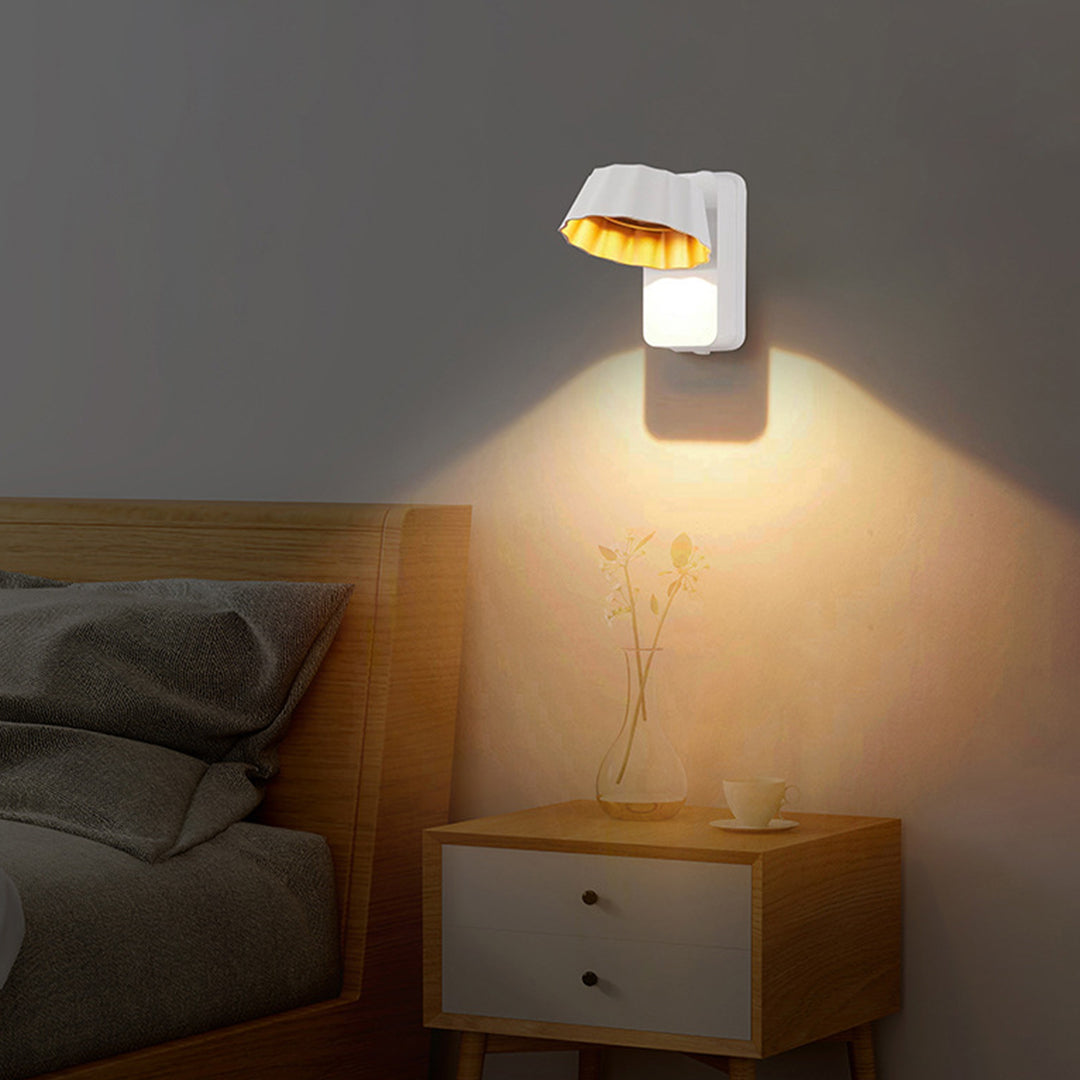 Modern Outdoor Wall Sconce with Adjustable 180° Head, IP65 Waterproof Aluminum