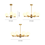 Modern Copper Art Glass Chandelier for Dining Room and Living Space