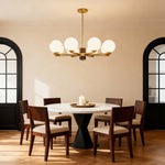 Modern Copper Art Glass Chandelier for Dining Room and Living Space
