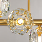 Aurelia Globe Crystal Chandelier in Gold — Modern LED Ceiling Light