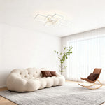 Modern Ceiling Fan with LED Light, Acrylic Shade, Clear ABS Blades