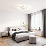 Modern Ceiling Fan with LED Light, Acrylic Shade, Clear ABS Blades