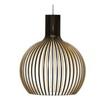 Handcrafted Wooden Birdcage Pendant Light with E27 Socket