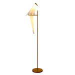 Origami Crane Wall Sconce in Gold Accent, Modern Nordic Bird Light