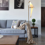 Origami Crane Wall Sconce in Gold Accent, Modern Nordic Bird Light