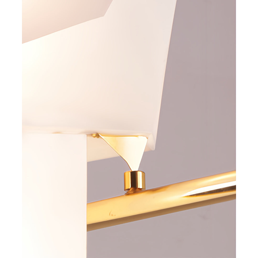 Origami Crane Wall Sconce in Gold Accent, Modern Nordic Bird Light