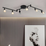 Modern Black Iron Adjustable Ceiling Lights with LED GU10 Bulbs