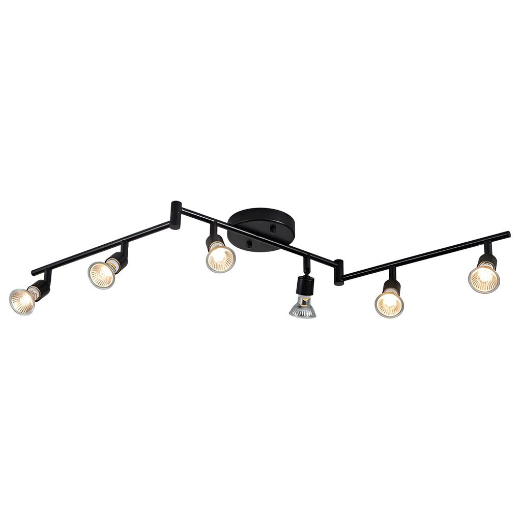 Modern Black Iron Adjustable Ceiling Lights with LED GU10 Bulbs