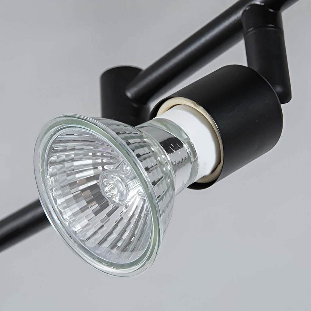 Modern Black Iron Adjustable Ceiling Lights with LED GU10 Bulbs