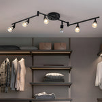 Modern Black Iron Adjustable Ceiling Lights with LED GU10 Bulbs