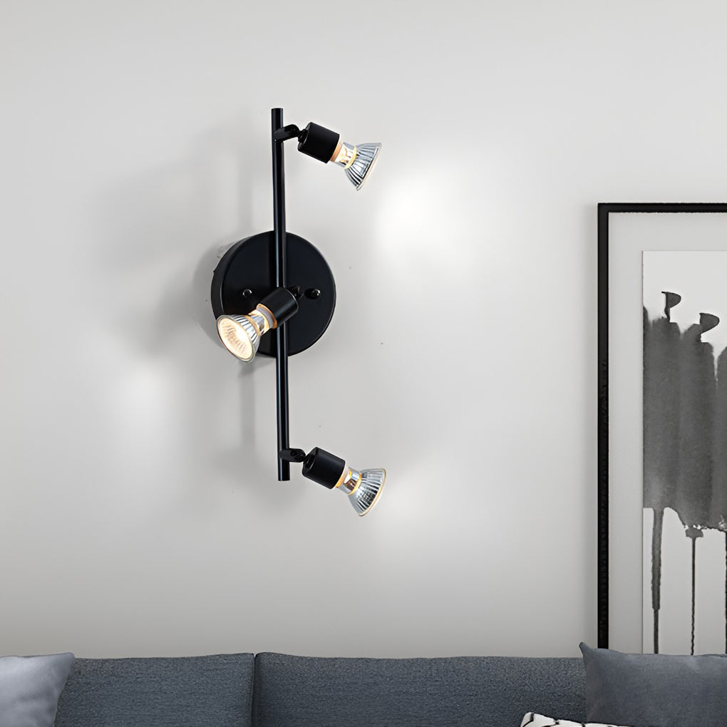 Modern Black Iron Adjustable Ceiling Lights with LED GU10 Bulbs