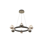 Aurelia Modern Chandelier in Black and Gold with LED Acrylic Shades