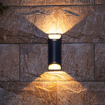 Luma Up & Down Outdoor Wall Light in Black Aluminum