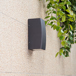 Aria Up-Down LED Outdoor Wall Light in Black Aluminum