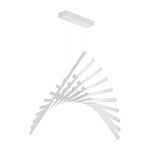 Waves Fishbone LED Chandelier – Modern Nordic Linear Pendant Light