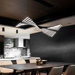 Waves Fishbone LED Chandelier – Modern Nordic Linear Pendant Light