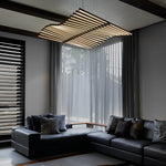 Waves Fishbone LED Chandelier – Modern Nordic Linear Pendant Light