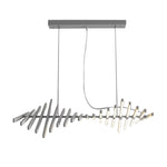 Waves Fishbone LED Chandelier – Modern Nordic Linear Pendant Light