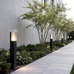Cubic Aluminum LED Bollard Light for Pathways and Courtyards