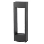 Slim Rectangular LED Lawn Light in Black Aluminum for Modern Landscape Illumination