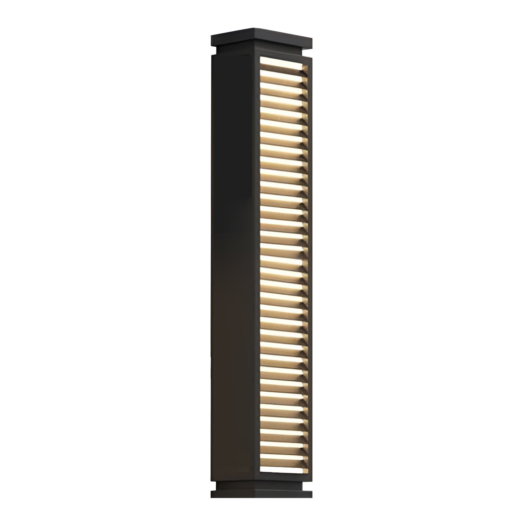 Streamlined Stainless Steel LED Bollard Light in Matte Black for Modern Landscapes