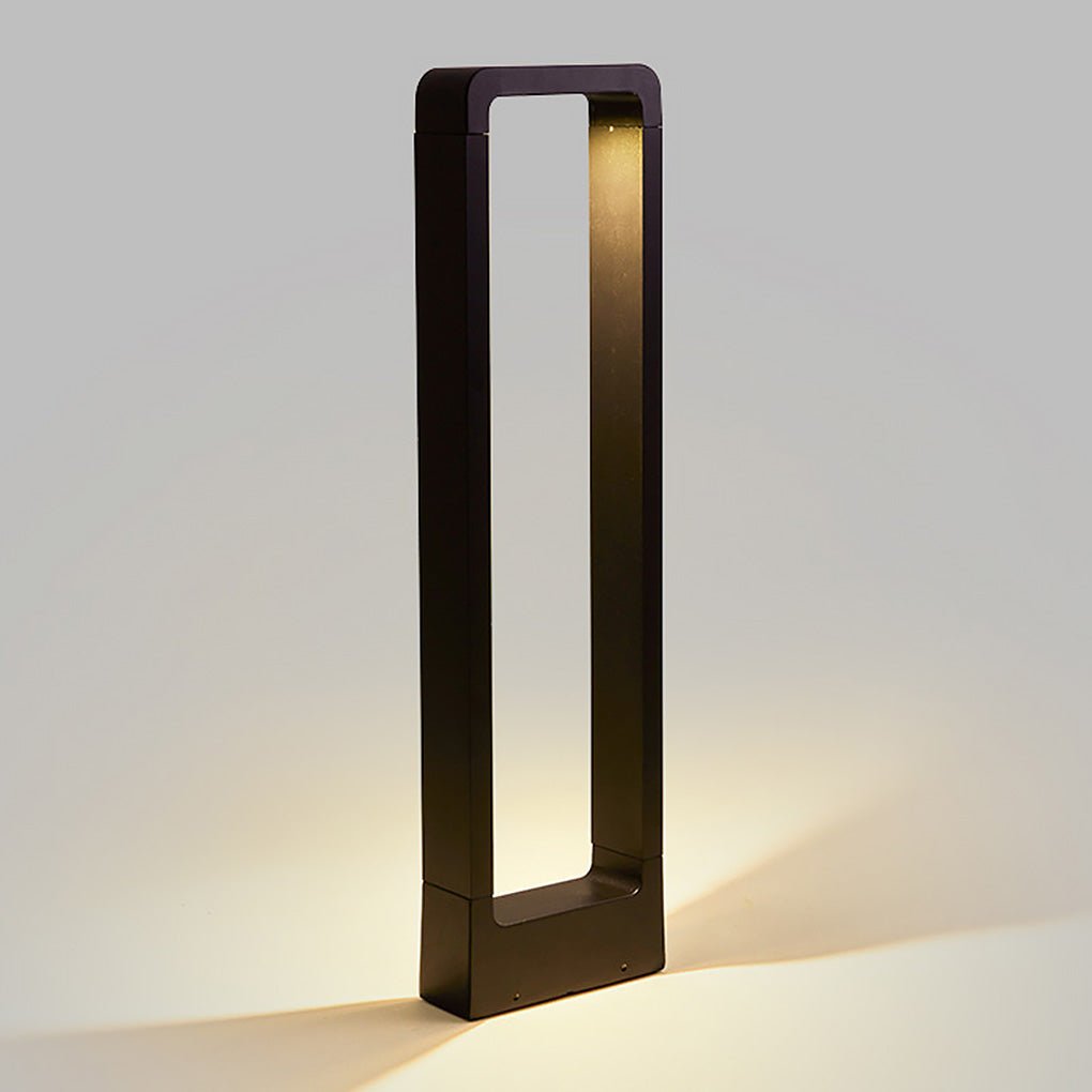 Modern Minimalist Black Bollard Lights for Outdoor Landscape Paths