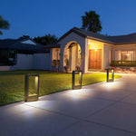 Modern Minimalist Black Bollard Lights for Outdoor Landscape Paths