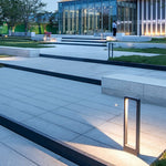 Modern Minimalist Black Bollard Lights for Outdoor Landscape Paths