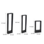 Modern Minimalist Black Bollard Lights for Outdoor Landscape Paths
