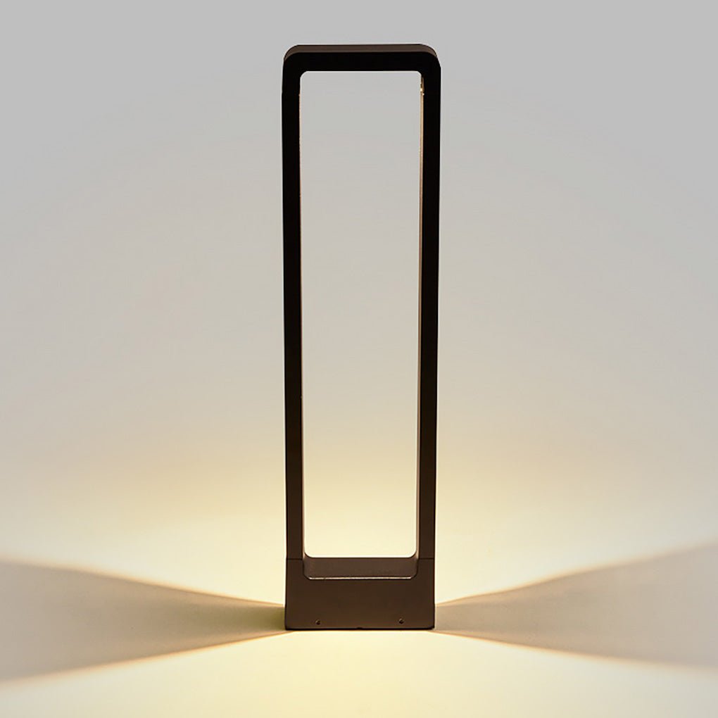 Modern Minimalist Black Bollard Lights for Outdoor Landscape Paths