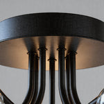 Lumina Glass Flush Mount Ceiling Light — Modern LED Fixture in Black