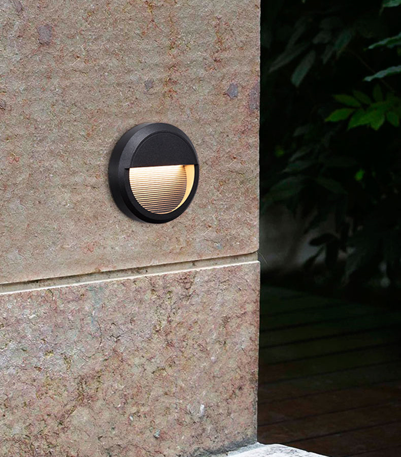 Geometric LED Step Lights for Outdoor Architecture, Minimalist Flush Mount