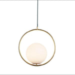Aurelia Globe Pendant Light in Gold and Glass