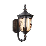 Artisan Copper Outdoor Wall Sconce with Champagne Glass Shade