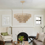 Zen-Inspired Japanese Chandelier with Natural Jute Rope – 6 or 8 Lights