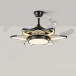 Aria Black Minimalist Ceiling Fan with Integrated LED Light