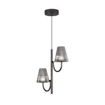 Modern Black LED Pendant Light with Glass Shade for Dining Room and Kitchen Island