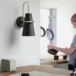 Cone Wall Sconce in White – Modern Iron Architectural Lighting