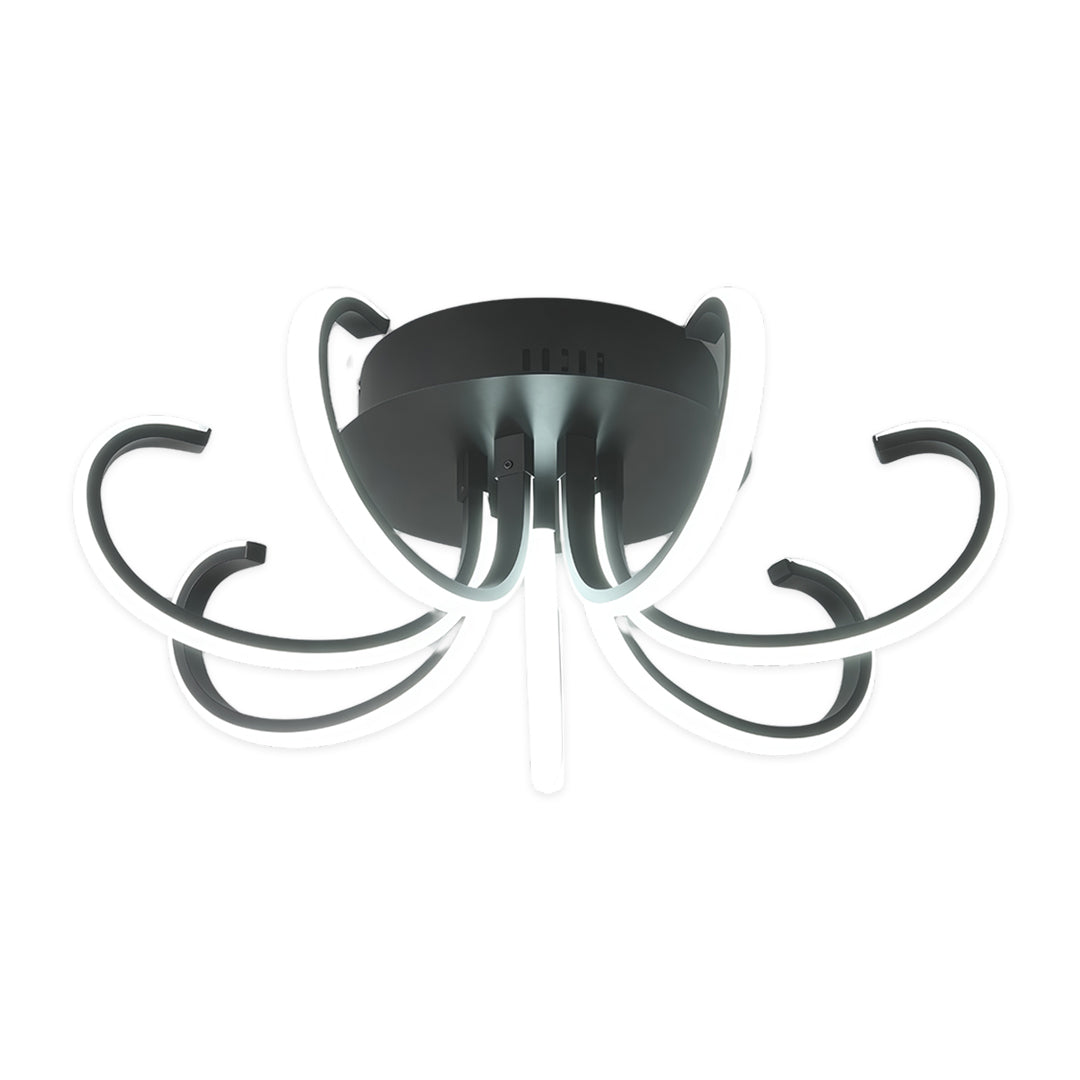 Nordic LED Flush Mount Ceiling Light with Dimmable Silicone Shade