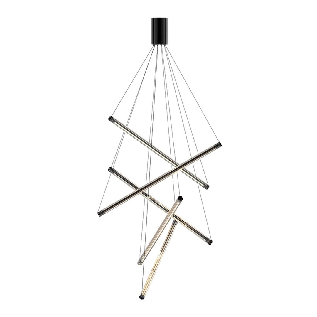 Nordic Minimalist LED Linear Chandelier for Modern Interiors