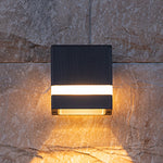 Modern Industrial Outdoor Wall Light with Up and Down Illumination