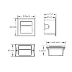 Architectural Recessed LED Step Light for Outdoor Spaces, 3000K