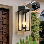 Noir Outdoor Wall Sconce — IP65 Waterproof Iron LED Lantern for Courtyard & Entryway