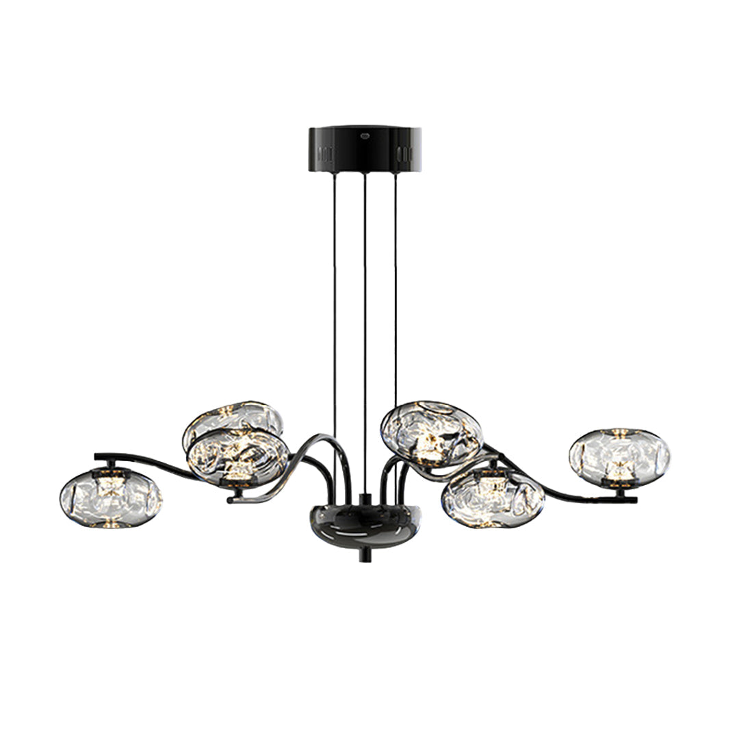 Modern LED Chandelier with Magic Bean Glass Shades – 9 or 16 Lights