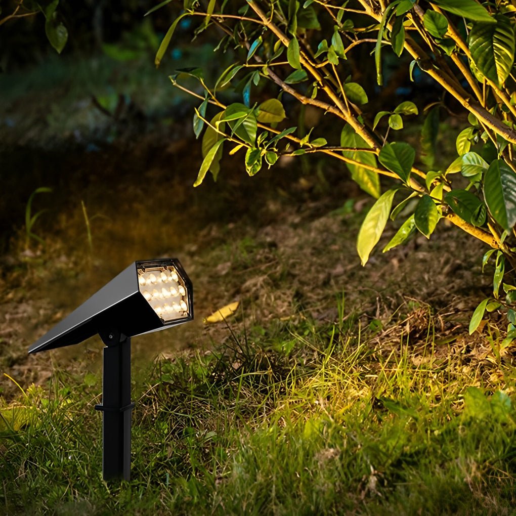 Solar Spike Spotlight with Adjustable Head for Garden and Landscape