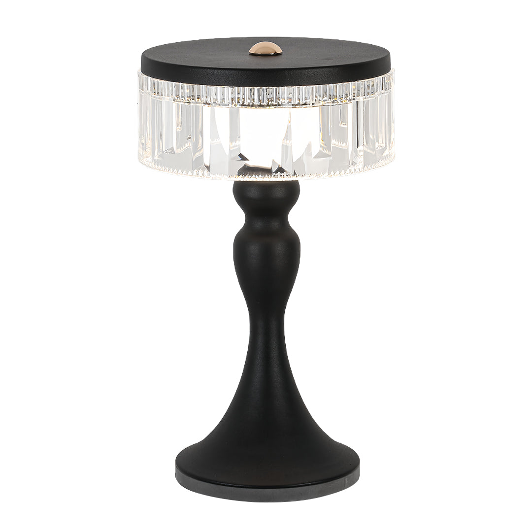 Nordic Minimalist Forged Iron Table Lamp with Acrylic Shade, Dimmable LED
