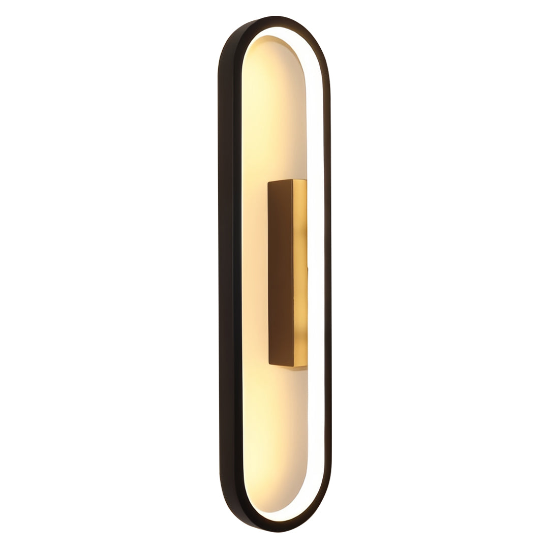 Modern Minimalist Oval LED Wall Sconce with Warm Ambient Glow