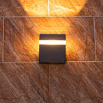 Modern Industrial Outdoor Wall Light with Up and Down Illumination