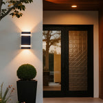 Modern Industrial Outdoor Wall Light with Up and Down Illumination